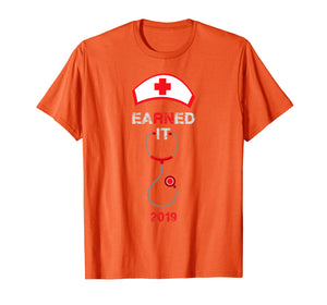 Funny shirts V-neck Tank top Hoodie sweatshirt usa uk au ca gifts for Earned It registered Nurse RN Stethoscope Shirt 2019 Women 2004837