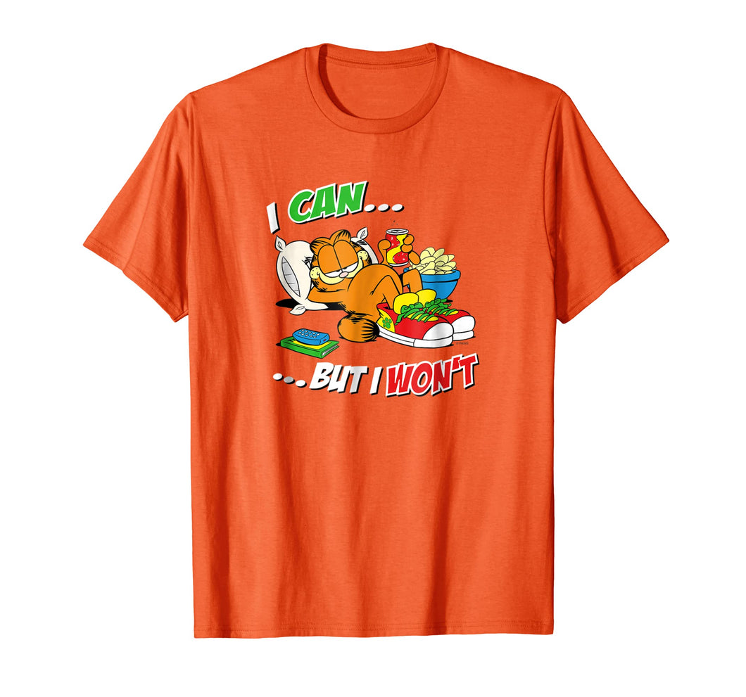 Funny shirts V-neck Tank top Hoodie sweatshirt usa uk au ca gifts for Garfield I Can But I Won't T Shirt 2360893
