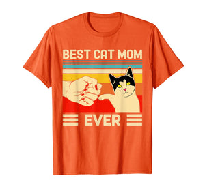 Best Cat Mom Ever T-Shirt Funny Cat Mom Mother Vintage Gift T-Shirt-192041