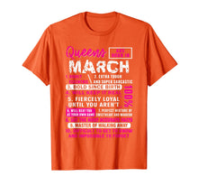 Load image into Gallery viewer, Queens Are Born In March Gifts 10 Facts Funny Birthday T-Shirt-85546
