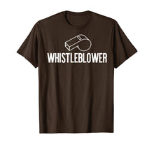 Load image into Gallery viewer, WHISTLEBLOWER Whistle Halloween Costume Impeach Trump Meme T-Shirt
