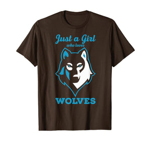 Wolves Tshirt - Just a Girl who Loves Wolves T-Shirt