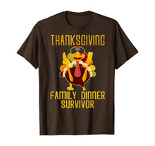 Load image into Gallery viewer, Thanksgiving Family Dinner Survivor Turkey Funny T-Shirt
