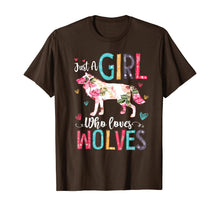Load image into Gallery viewer, Wolf Gift Girls Just A Girl Who Loves Wolves Funny Wolf T-Shirt-128752
