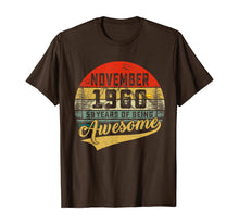 Load image into Gallery viewer, Retro Vintage November 1960 59th Birthday Gifts 59 Years Old T-Shirt
