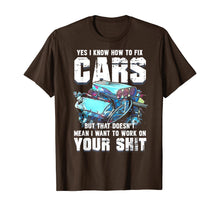 Load image into Gallery viewer, Funny shirts V-neck Tank top Hoodie sweatshirt usa uk au ca gifts for Yes I know How To Fix Cars Funny Mechanic T-Shirt 184766
