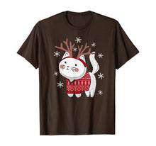 Load image into Gallery viewer, Ugly Christmas Sweater Cat Deer T-Shirt
