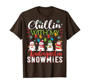 Funny shirts V-neck Tank top Hoodie sweatshirt usa uk au ca gifts for Chillin With My Kindergarten Snowmies Teacher Christmas Gift T-Shirt 211036