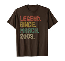 Load image into Gallery viewer, Legend Since March 2003 Gifts 17th Birthday Tee 17 Years Old TShirt533795
