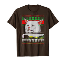 Load image into Gallery viewer, Funny shirts V-neck Tank top Hoodie sweatshirt usa uk au ca gifts for Woman Yelling at a Cat Ugly Christmas Sweater Meme Design T-Shirt 313776
