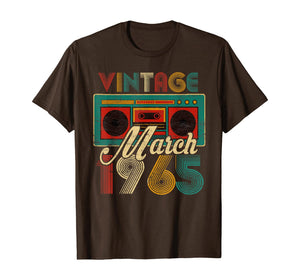 March 1965 Limited Edition Vintage Gifts 55th Birthday TShirt407294