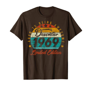 Vintage December 1969 Design 50 Years Old 1969 Birthday Gift T-Shirt