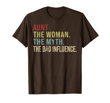 Load image into Gallery viewer, Vintage Aunt The Woman The Myth The Bad Influence T-Shirt
