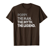 Load image into Gallery viewer, Mens Poppy The Man The Myth The Legend T-shirt for Grandpa 208701
