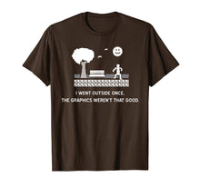 Load image into Gallery viewer, Funny shirts V-neck Tank top Hoodie sweatshirt usa uk au ca gifts for I Went Outside Once - Funny Video Gamer Graphic T-shirt 2221970

