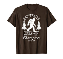 Load image into Gallery viewer, Funny shirts V-neck Tank top Hoodie sweatshirt usa uk au ca gifts for Bigfoot Undefeated Hide and Seek Champion Distressed T-Shirt 775756
