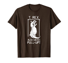 Load image into Gallery viewer, T-Rex Also Hates Pull Up T-shirt T-Rex Dinosaurs T-shirt
