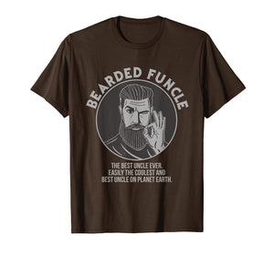 Funny shirts V-neck Tank top Hoodie sweatshirt usa uk au ca gifts for Bearded Funcle Best Coolest Uncle Ever T-Shirt 1880453