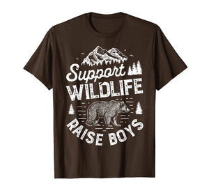 Funny shirts V-neck Tank top Hoodie sweatshirt usa uk au ca gifts for Support Wildlife Raise Boys Shirt Parents Mom Mother Father 243799