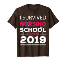 Load image into Gallery viewer, Funny shirts V-neck Tank top Hoodie sweatshirt usa uk au ca gifts for I Survived Nursing School Class of 2019 Graduate Gift Shirt 1692396
