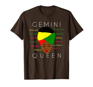 Funny shirts V-neck Tank top Hoodie sweatshirt usa uk au ca gifts for Gemini Pride - Black Woman Afro Horoscope Zodiac TShirt 2999647