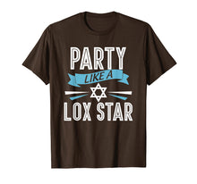 Load image into Gallery viewer, Party Like Lox Star Funny Jewish T-Shirt With Star Of David

