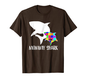 Funny shirts V-neck Tank top Hoodie sweatshirt usa uk au ca gifts for Mommy Shark Autism Awareness T-shirt For Mom Mother 641194