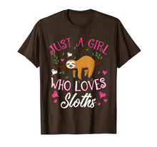 Load image into Gallery viewer, Funny shirts V-neck Tank top Hoodie sweatshirt usa uk au ca gifts for Just A Girl Who Loves Sloths T-Shirt 1790182
