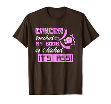 Load image into Gallery viewer, Funny shirts V-neck Tank top Hoodie sweatshirt usa uk au ca gifts for Cancer Touched My Boob So I Kicked It&#39;s Ass T-Shirt Gifts 281201
