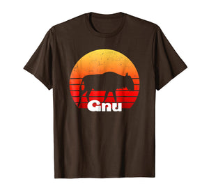 Funny shirts V-neck Tank top Hoodie sweatshirt usa uk au ca gifts for Retro Vintage Wildebeest Gnu Antelope Tshirt 3061357