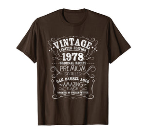 Funny shirts V-neck Tank top Hoodie sweatshirt usa uk au ca gifts for Vintage 1978 40th Birthday Shirt Grunge Distressed Gift Tee 2044710