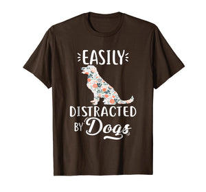 Funny shirts V-neck Tank top Hoodie sweatshirt usa uk au ca gifts for easily distracted by dogs t shirt 1039009