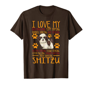 Funny shirts V-neck Tank top Hoodie sweatshirt usa uk au ca gifts for I Love My Shitzu T shirt Gift For Dog Lover Shirt 1552155