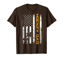 Load image into Gallery viewer, Vintage USA Ice Hockey Dad American Flag Fathers Day Gift T-Shirt 104587
