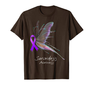 Funny shirts V-neck Tank top Hoodie sweatshirt usa uk au ca gifts for SARCOIDOSIS Awareness Shirt - butterfly T-Shirt 2661867