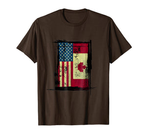 Funny shirts V-neck Tank top Hoodie sweatshirt usa uk au ca gifts for Canadian American Flag T-Shirt - Vintage Canada USA Tee 1084438