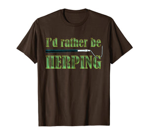 Funny shirts V-neck Tank top Hoodie sweatshirt usa uk au ca gifts for I'd Rather Be Herping Herpetology Snake Lover Herper T-Shirt 2379002