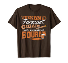 Load image into Gallery viewer, Funny shirts V-neck Tank top Hoodie sweatshirt usa uk au ca gifts for Weekend Forecast Cigars and Bourbon Funny Whiskey T-Shirt 1786893
