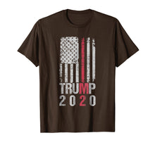 Load image into Gallery viewer, Funny shirts V-neck Tank top Hoodie sweatshirt usa uk au ca gifts for Trump 2020 T Shirt - Thin Red Line Firefighter Trump Support 1529376
