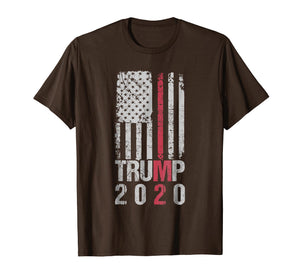 Funny shirts V-neck Tank top Hoodie sweatshirt usa uk au ca gifts for Trump 2020 T Shirt - Thin Red Line Firefighter Trump Support 1529376