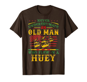 Funny shirts V-neck Tank top Hoodie sweatshirt usa uk au ca gifts for Never Underestimate An Old Man Who Flew In A Huey Tshirt 746680