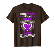 Load image into Gallery viewer, Funny shirts V-neck Tank top Hoodie sweatshirt usa uk au ca gifts for I Wear Purple For Wife Lupus Awareness Ribbon Support Shirt 1904026

