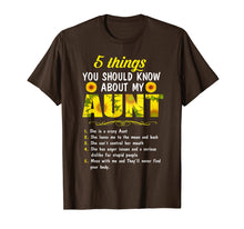 Load image into Gallery viewer, Funny shirts V-neck Tank top Hoodie sweatshirt usa uk au ca gifts for 5 things You Should Know about my Aunt T-shirt Niece Nephew 543491

