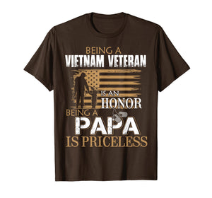 Funny shirts V-neck Tank top Hoodie sweatshirt usa uk au ca gifts for Mens Being Vietnam Veteran Is An Honor Papa Is Priceless T Shirts 1415770