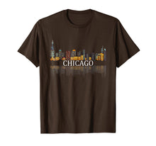 Load image into Gallery viewer, Chicago T Shirt Chicago City Skyline Lights At Night Gifts
