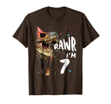 Load image into Gallery viewer, Rawr I&#39;m 7 yrs old 7th Birthday T-Rex Dinosaur 2012 T-Shirt
