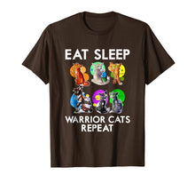 Load image into Gallery viewer, Funny shirts V-neck Tank top Hoodie sweatshirt usa uk au ca gifts for Eat Sleep Warrior Cats Repeat Funny Cat Lover T-Shirt 513133
