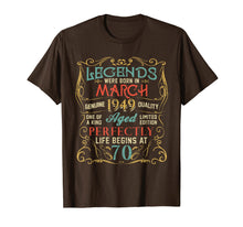Load image into Gallery viewer, Funny shirts V-neck Tank top Hoodie sweatshirt usa uk au ca gifts for Legends Were Born In MARCH 1949 70th Birthday Gifts T-Shirt 1651483
