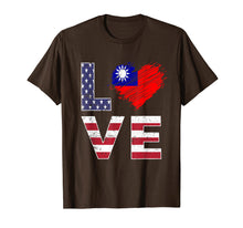 Load image into Gallery viewer, Funny shirts V-neck Tank top Hoodie sweatshirt usa uk au ca gifts for USA Taiwan Flag Heart Taiwanese American Flag Shirt 1973584

