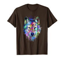 Load image into Gallery viewer, Splash Art Wolf T-Shirt | Gifts For Wolf Lovers
